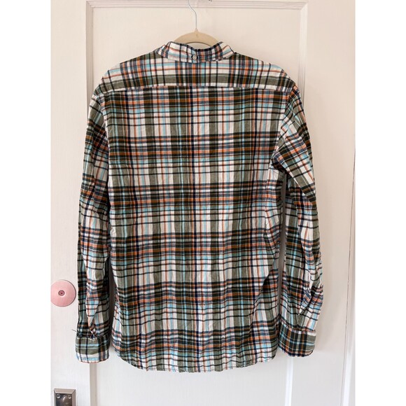 Men's Taylor Stitch Long Sleeve Multicolored Plaid Button Up Shirt Size 40 - Picture 2 of 3